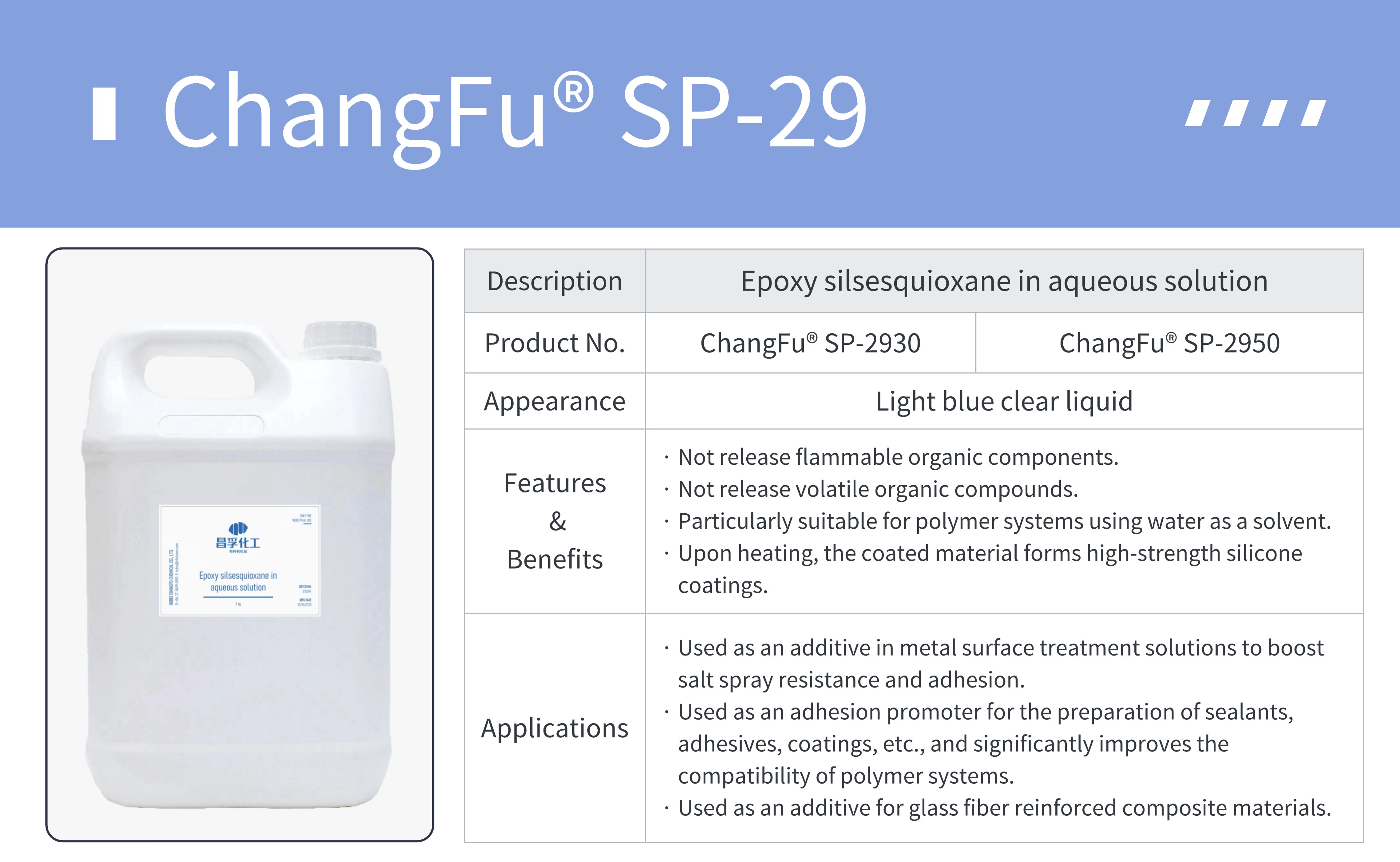Epoxy silsesquioxane in aqueous solution